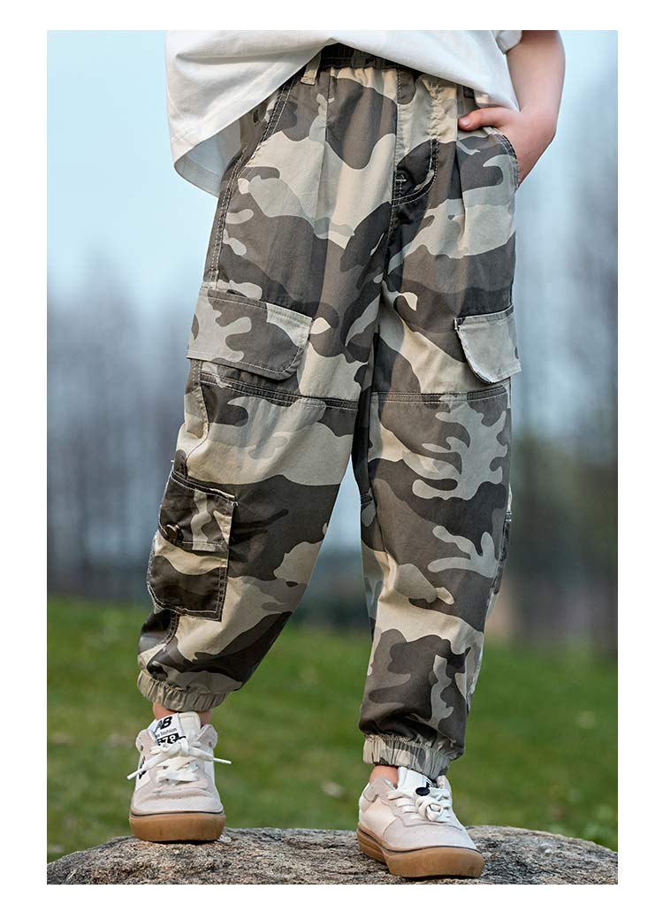 【迷彩工装裤】男童裤子夏季2024儿童中大童休闲时尚长裤