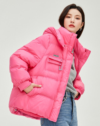 【人气爆款】菱格轻薄羽绒服女短款时尚设计感抽绳收腰冬外套潮