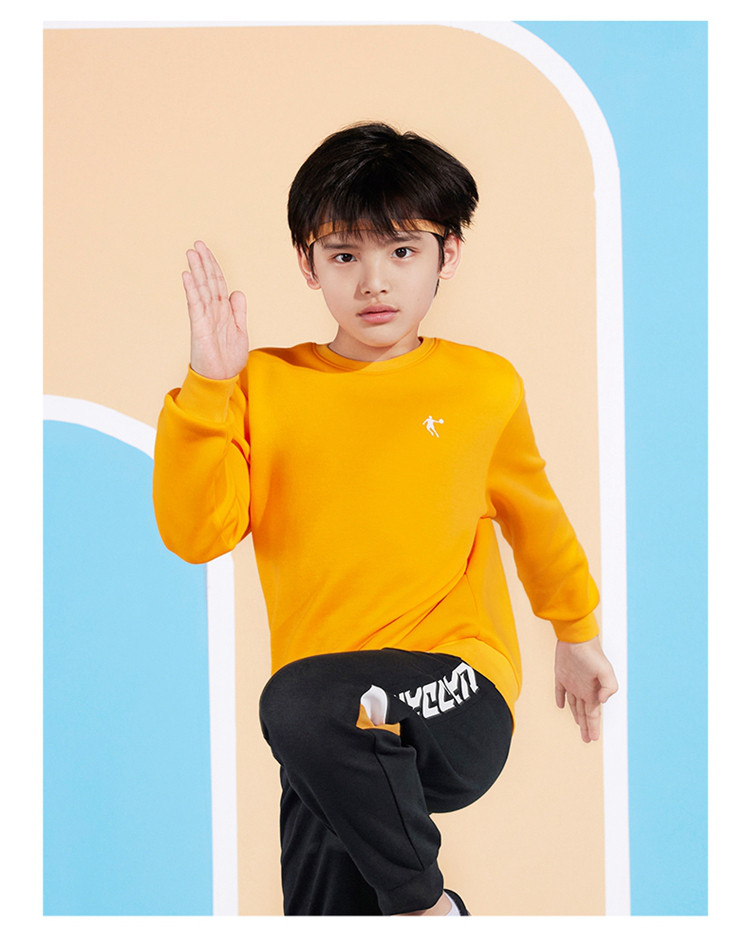 qiaodan男童卫衣儿童上衣春秋童装中大童运动套头衫春装