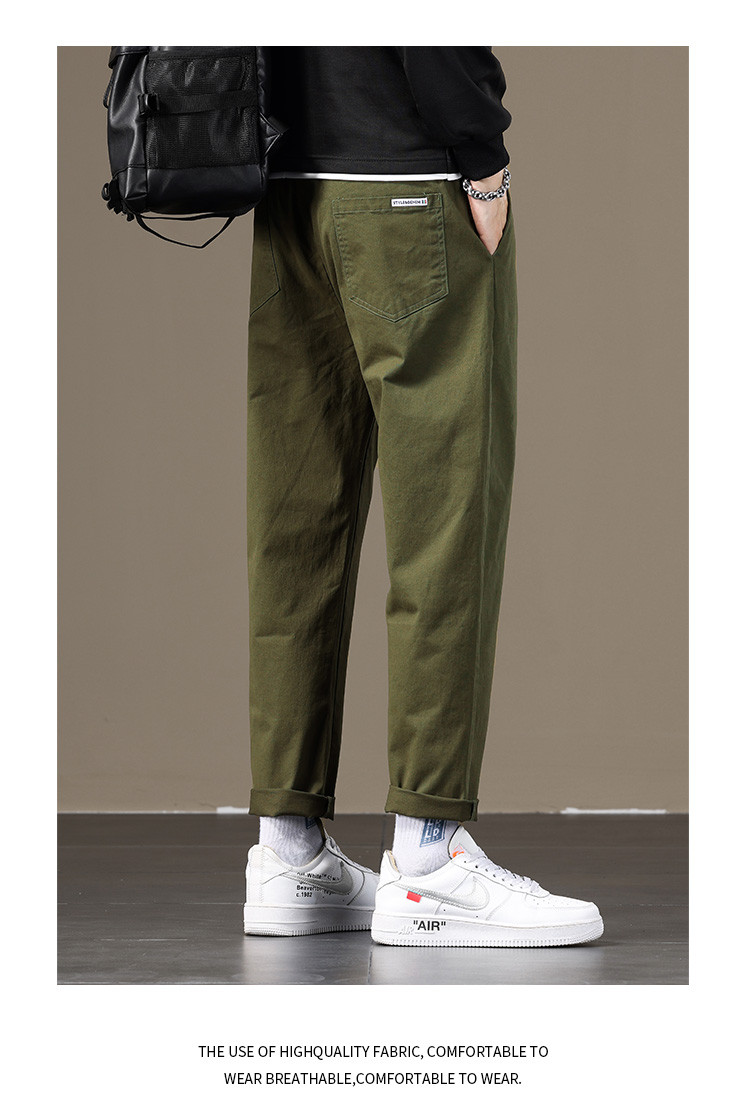 男式休闲裤春季款亲肤舒适透气百搭直筒休闲男裤