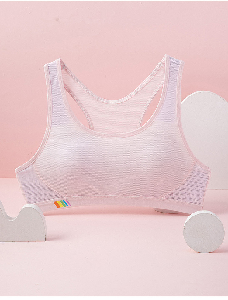 【16-18岁网眼b杯】初中生内衣少女发育期工字背三阶段文胸