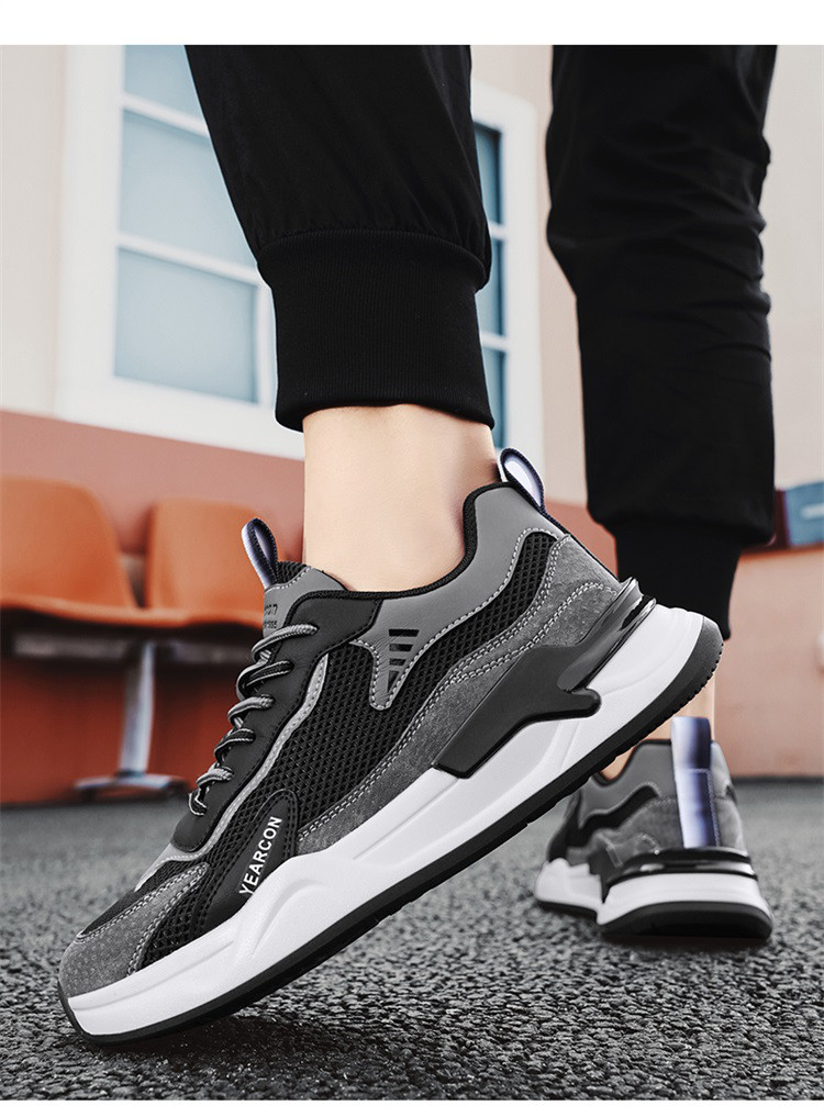 男鞋春夏款2024网面透气男士运动休闲鞋户外潮鞋子男款网鞋男