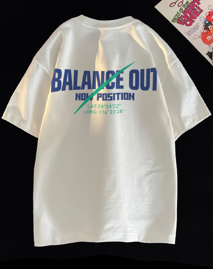 【100%棉】2024夏季宽松潮牌字母透气男士运动短袖t恤潮