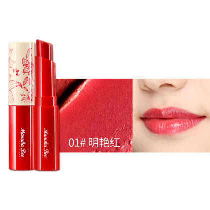 小蜜坊manuka bee花漾口红 防水 持久保湿滋润 不易脱色 口红唇膏