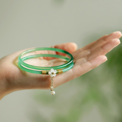 手镯女叮当镯个性玛瑙玉髓镯子玉古风玉镯一对闺蜜女友节日礼物