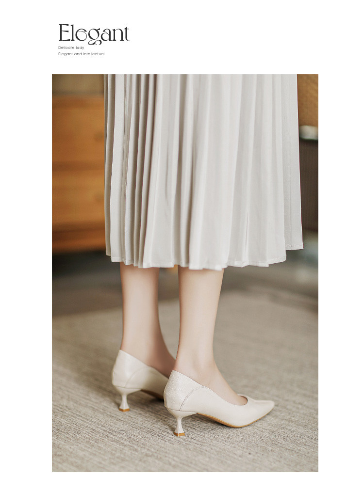 【优雅尖头】红蜻蜓女鞋时尚两穿时装鞋女高跟鞋浅口通勤单鞋女