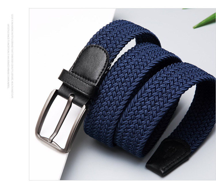 【礼物甄选】礼盒装时尚针扣帆布男士腰带休闲裤带撞色编织皮带男
