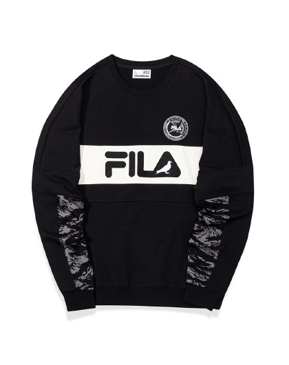 斐乐fusion系列男装卫衣男大logo保暖男式针织套头卫衣