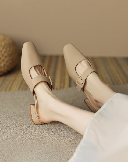 百搭厚底坡跟平底凉拖鞋女夏外穿2024时尚露趾松糕沙滩鞋