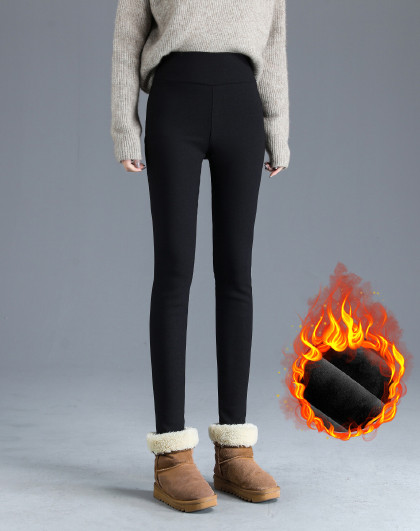加绒打底裤女外穿加厚冬季弹力修身打底裤女显瘦女裤子