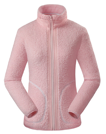 抓绒衣女2020秋冬新品防风亲肤保暖简约女款半开胸抓绒衣外套