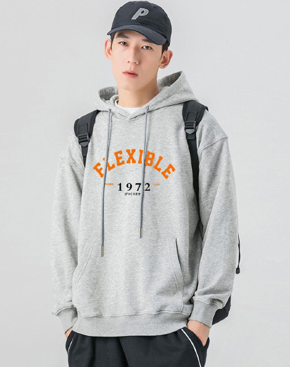 春季滑板熊猫毛巾绣男士卫衣针织圆领套头卫衣男士