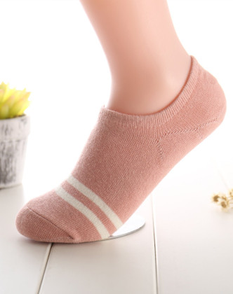 卡芙琳新款袜子女士防滑船袜日系纯棉袜四低帮短5双盒