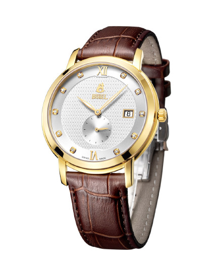 皇室系列真皮表带自动机械男士手表瑞士机械男表