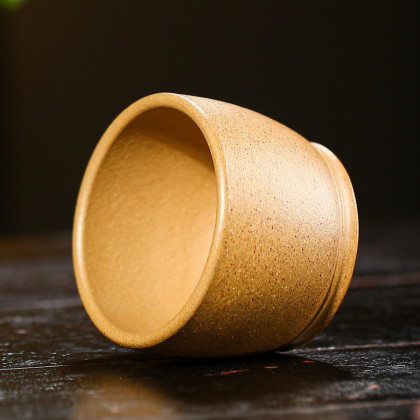 孙亚军老师黄降坡泥双线圆足紫砂茶杯水杯子主人杯紫砂杯茶具