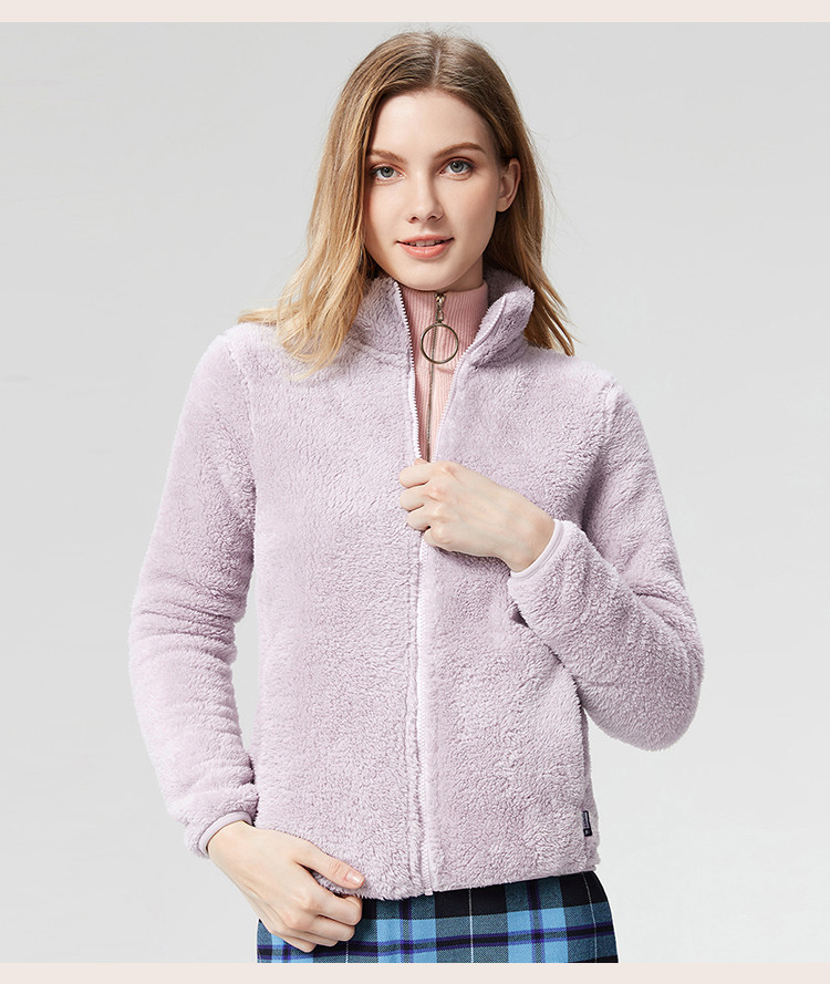 抓绒衣女加绒加厚保暖外套开衫外套女春季保暖外套时尚百搭