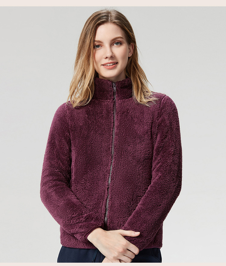 抓绒衣女加绒加厚保暖外套开衫外套女春季保暖外套时尚百搭