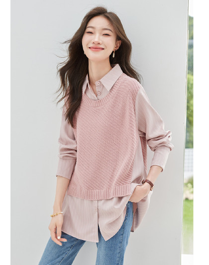 【小香风短款针织衫】秋冬方领重工扭花肌理套头衫女