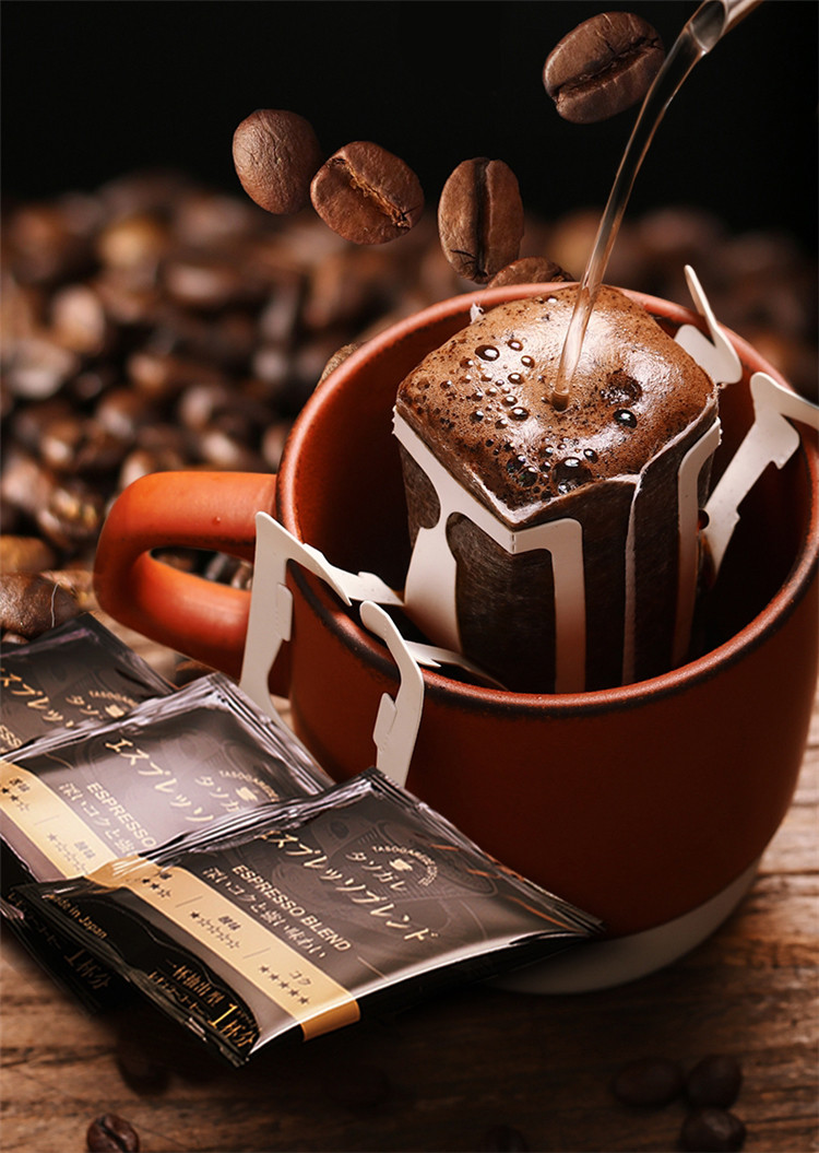 【自营】肖战同款进口意式特浓现磨口感挂耳黑咖啡粉3盒共72包