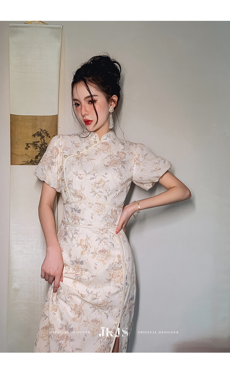 旗袍女夏季年轻款少女中式国风女装复古民国连衣裙