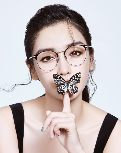 【baby同款】陌森时尚光学架金属复古圆框学院气质眼镜架mj7062