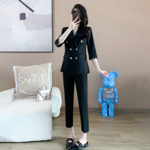 【时尚西服套装女】2023年春夏新款高端气质女神范职业两件套