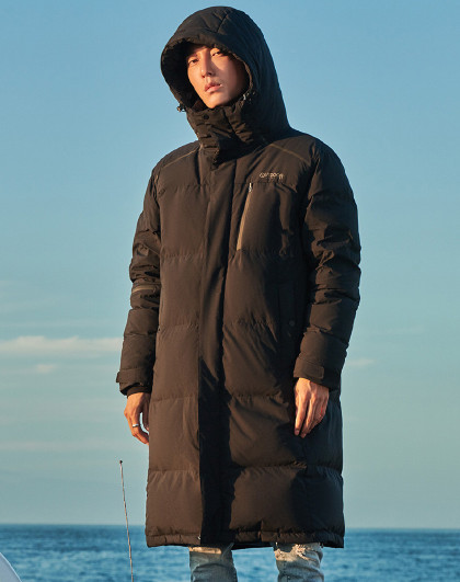 simple life2019冬季新款羽绒服男中长款男式外套休闲时尚保暖男装