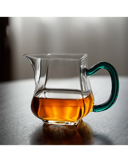 手把公道杯泡茶分茶器日式玉瓷功夫茶具海茶道配件过滤分茶碗公杯