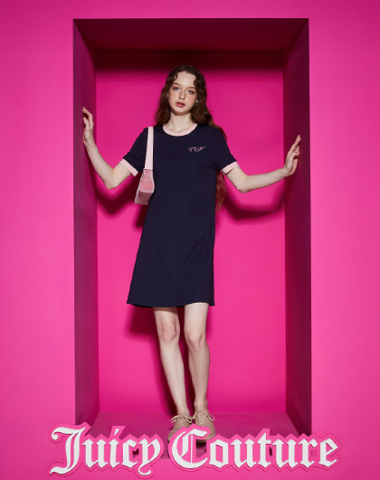 秋冬气质时尚v领针织连衣裙中长裙子