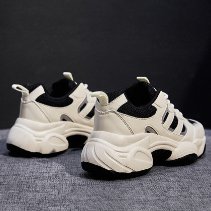 哈森旗下运动鞋时尚撞色舒适老爹鞋厚底百搭休闲鞋女鞋