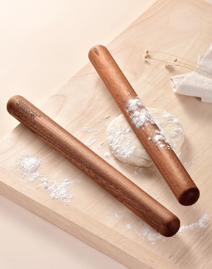 原木实木饺子皮擀面杖擀面棍家用大小号擀面棒擀面条烘焙工具