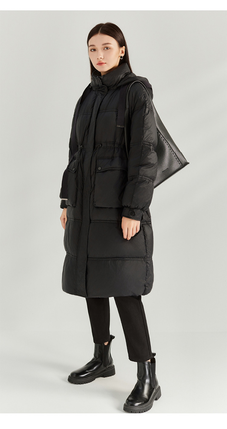 冬装加绒加厚羽绒服女2023年新款中长收腰保暖厚羽绒服外套女