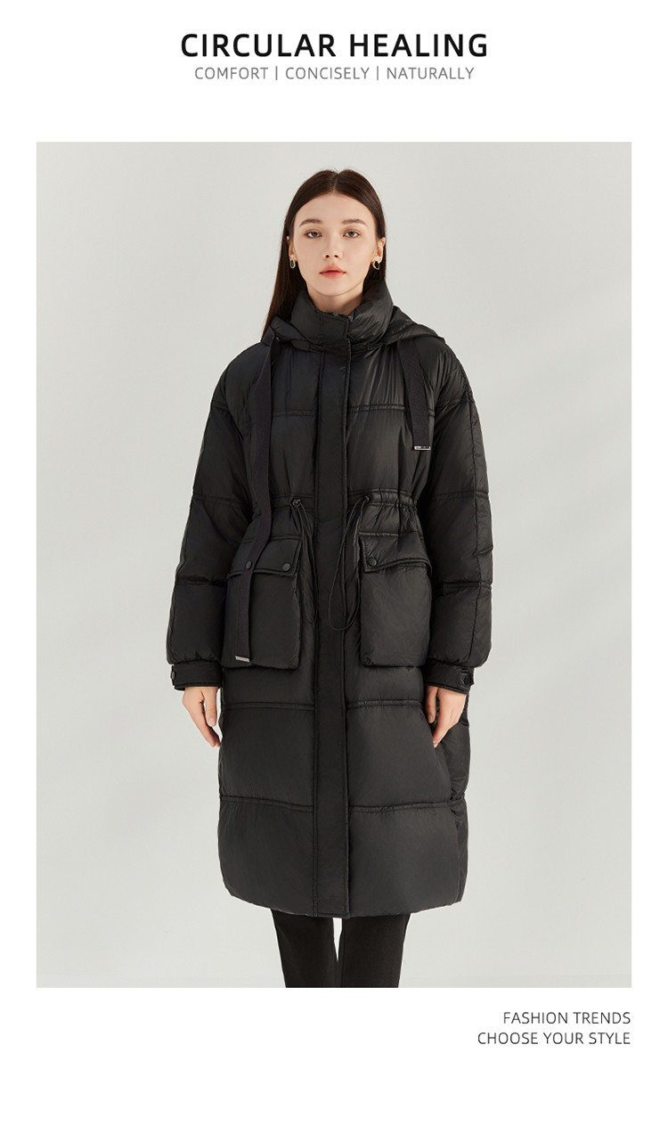 冬装加绒加厚羽绒服女2023年新款中长收腰保暖厚羽绒服外套女