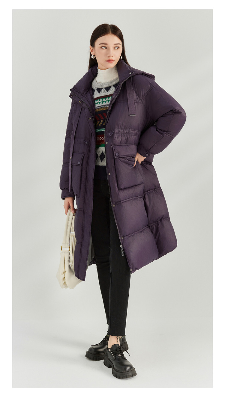 冬装加绒加厚羽绒服女2023年新款中长收腰保暖厚羽绒服外套女