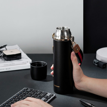 酷炫超时尚弹盖古琦保温杯便携式商务办公户外男女学生杯子