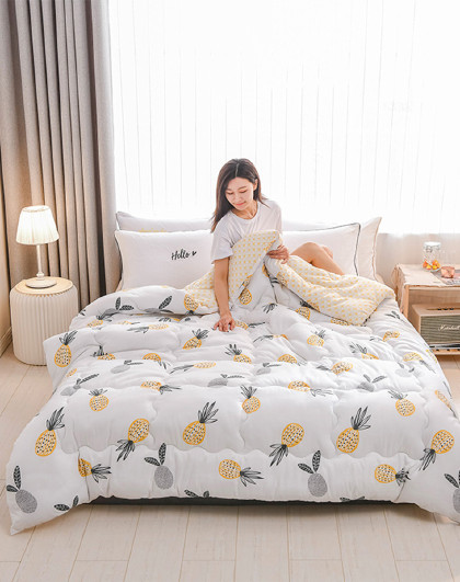 简约纯色亲肤舒适羽丝绒冬被家用学生宿舍四季通用被子被芯