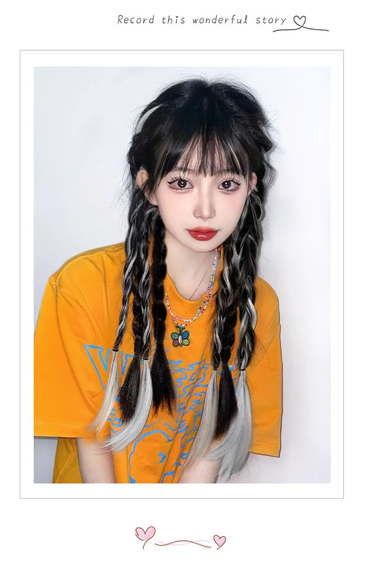 拳击辫假发女高马尾辫子网红甜酷自然麻花长辫彩色挑染拳击辫脏辫