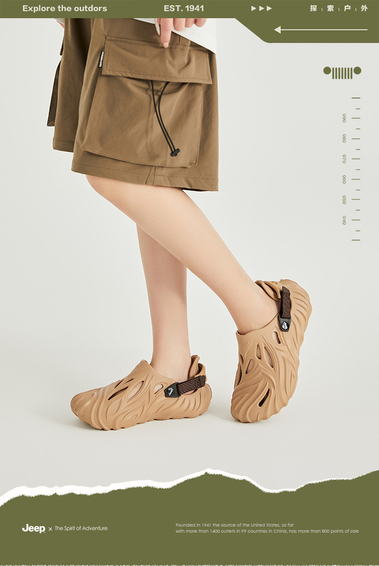 2024夏款吉普女鞋户外洞洞凉鞋小众设计感时尚旅游沙滩女凉鞋