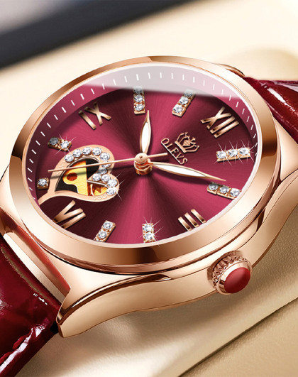 欧利时olevs镂空女士全自动机械表