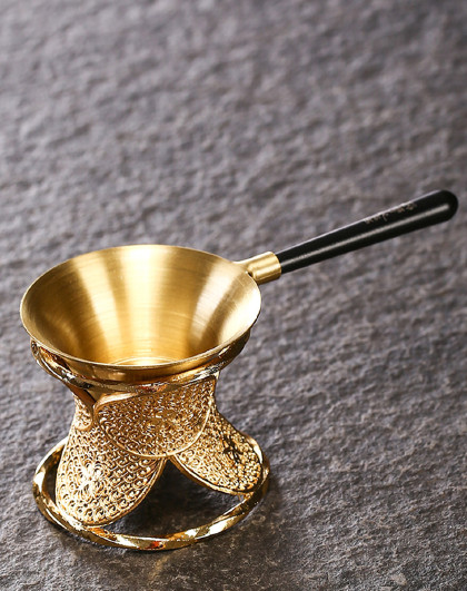 黄铜纯铜茶漏托茶滤茶叶过滤网泡茶器分离器茶隔陶瓷茶具茶杯超密