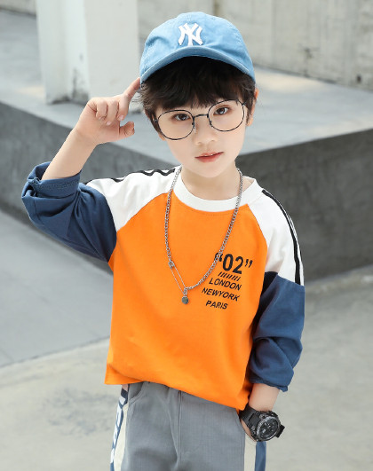 童装俏皮时髦条纹短款收腰短袖t恤