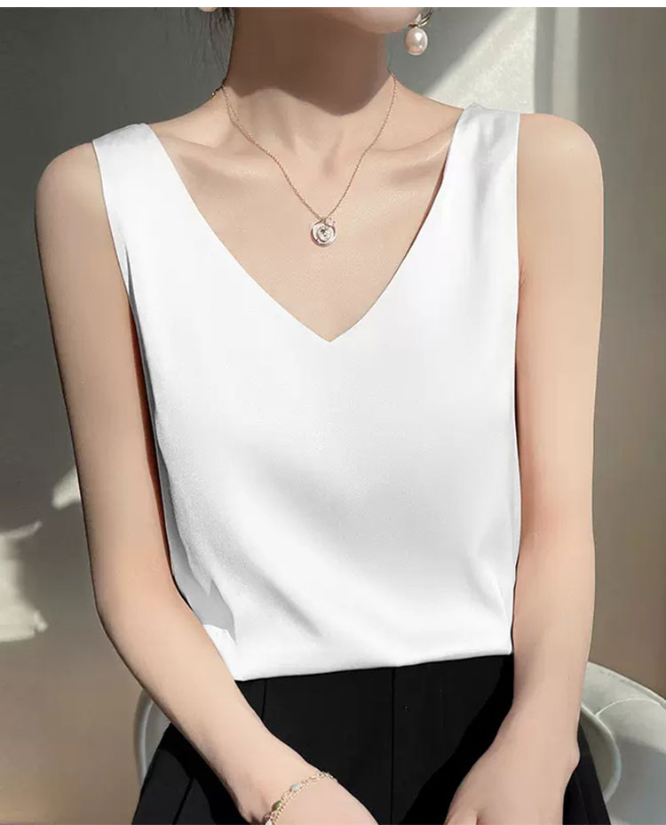 春季女士打底背心简约基础百搭女士丝感吊带无袖上衣内搭美背吊带