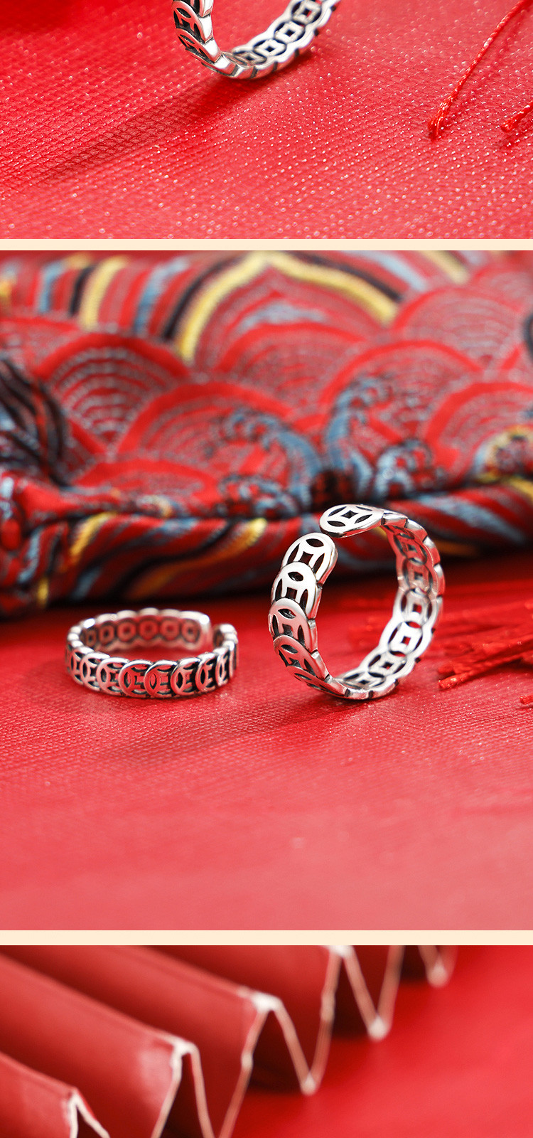 s925银对戒戒指小众设计气质时尚百搭食指戒银情侣指环对戒