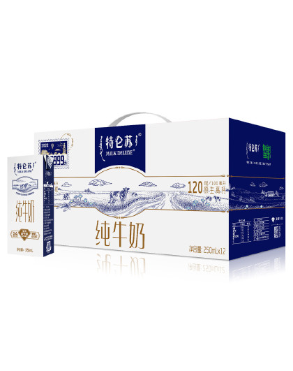 【自营】特仑苏纯牛奶苗条装250ml*12盒早餐