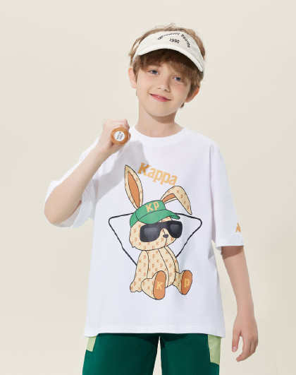 李宁儿童长袖t恤男小大童2024假两件圆领春季休闲运动服