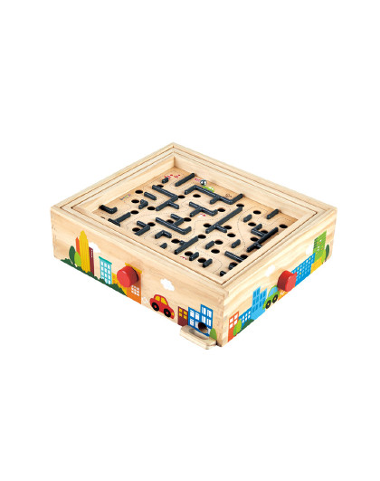德国儿童益智游戏盒玩具桌面游戏超级滚珠迷宫3岁 e8355
