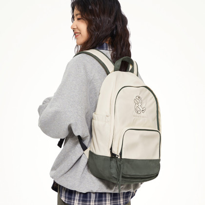 闪潮书包初中生高中女大学生尼龙布大容量电脑双肩包学院风背包