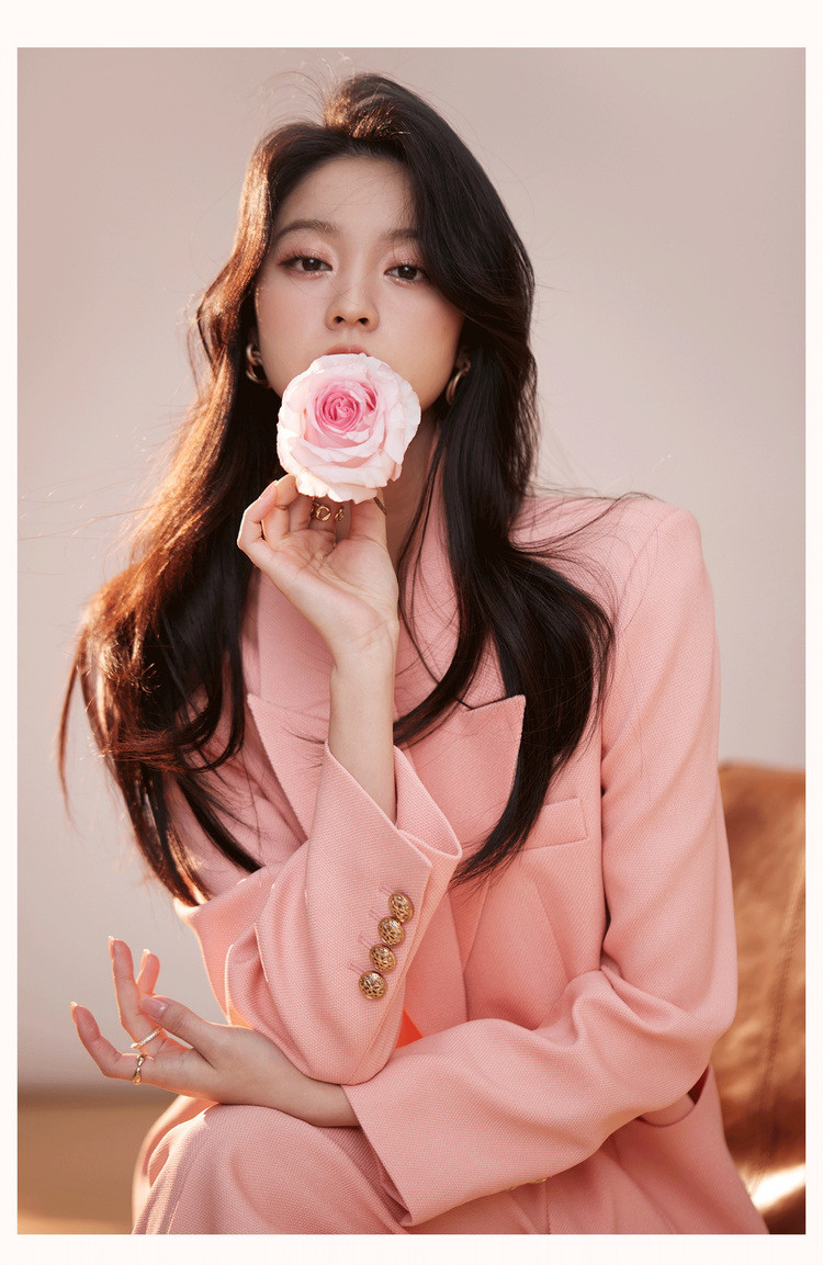 高雅治愈色 重工气质醋酸挺括廓形优雅戗驳领西装外套西裤套装女