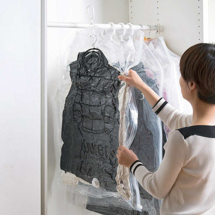 衣服防尘罩挂式大衣收纳袋透明羽绒服衣物真空压缩袋收纳袋子