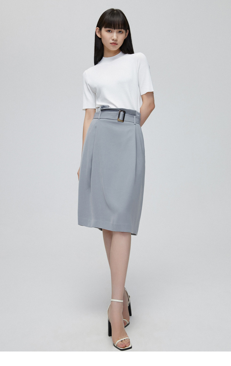 春季女装商务通勤简约舒适百搭高腰直身裙职业半身裙半截裙